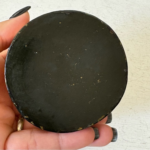 The India Craft House Kashmiri Art Paper Mache & Wood Round Trinket Box Vintage - Picture 9 of 12